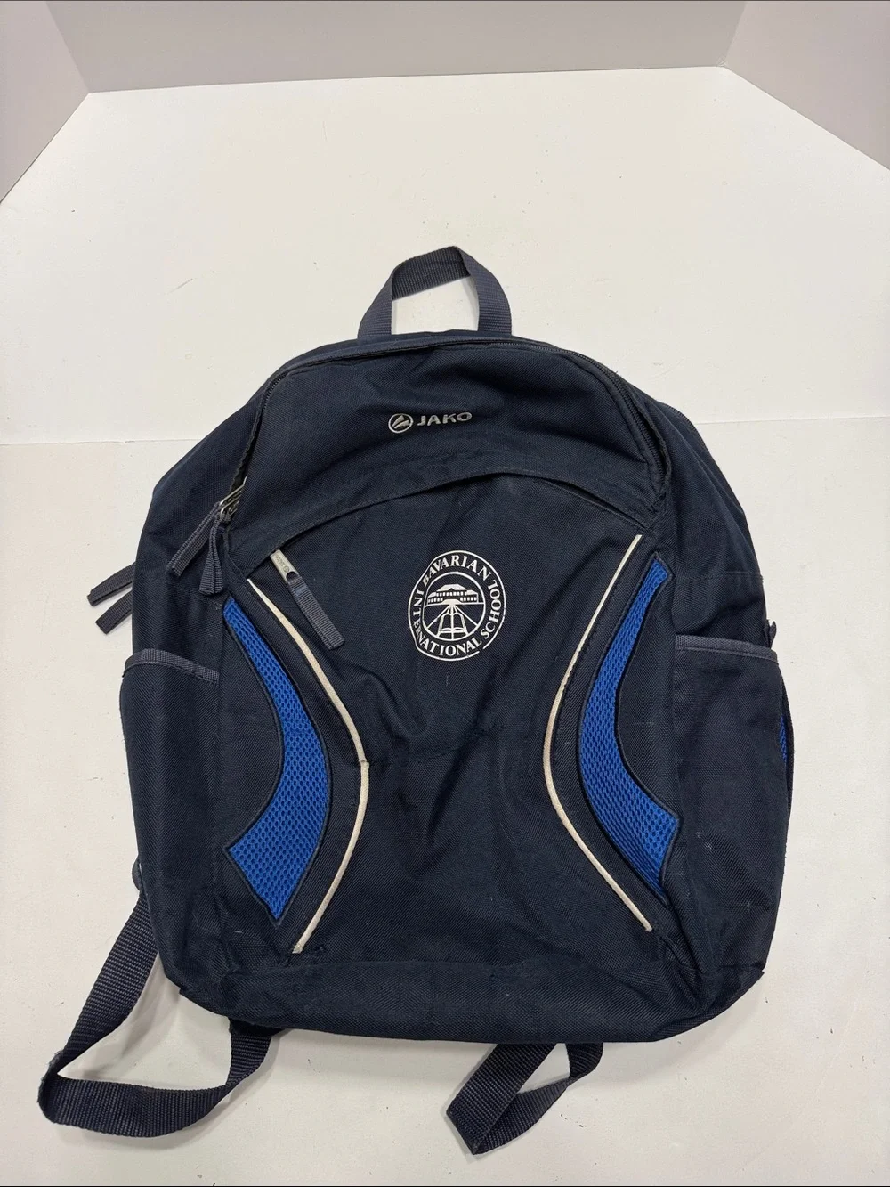 Jako Bavarian international  school Navy Blue Backpack with Blue Accents